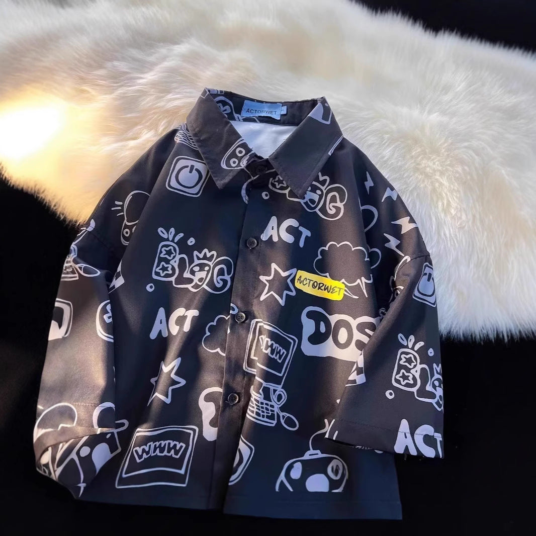 Student Loose Slim Fit Casual Shirt