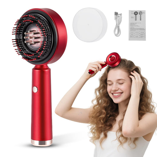 Elektrisk huvudmassager, elektrisk hårbottenmassageborste med 3 massagestägen, trådlös hårmassageterapeut, för att stimulera hårväxt