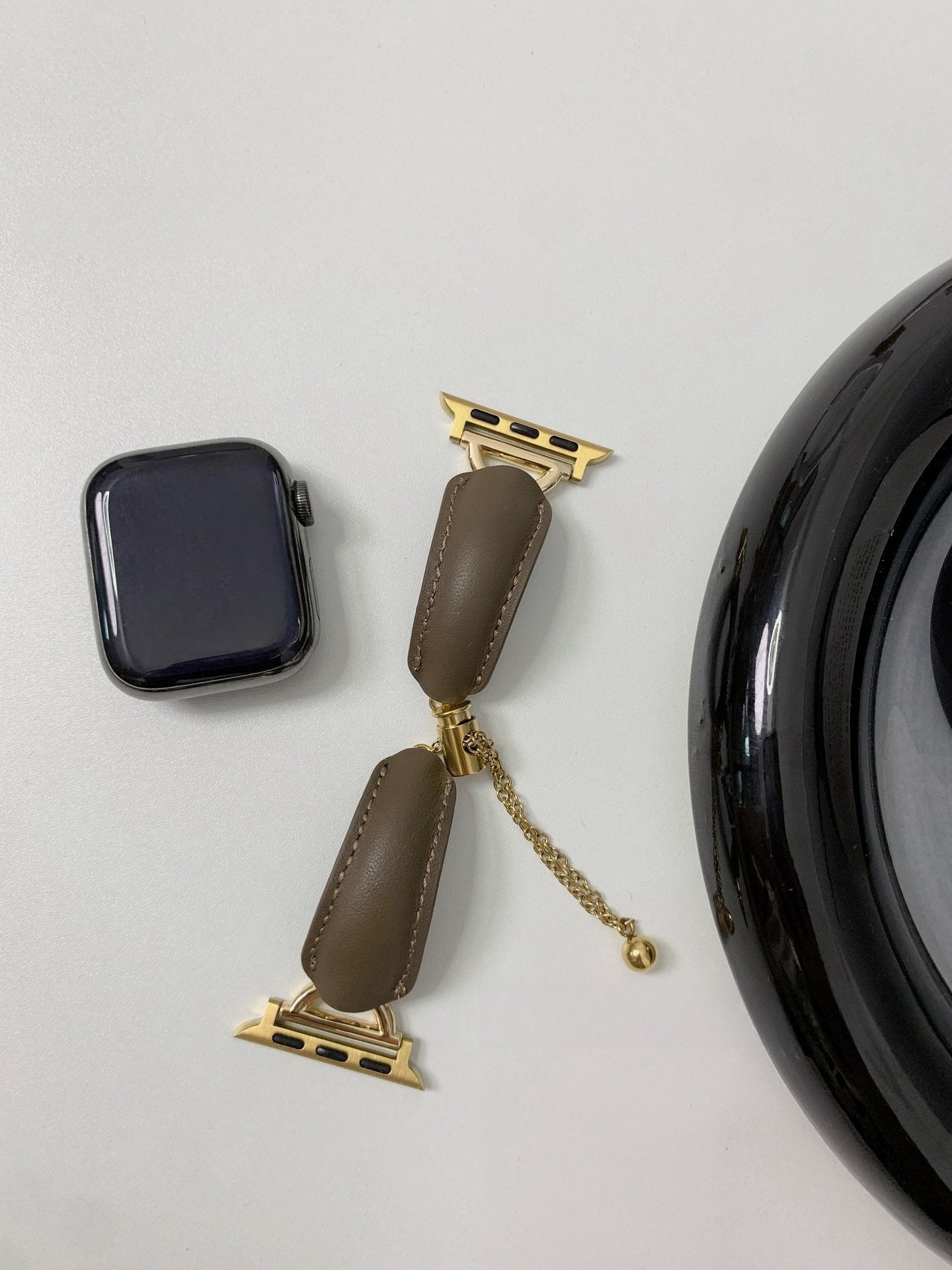 Nyt læderarmbånd D-formet metalbælte til mænd og kvinder