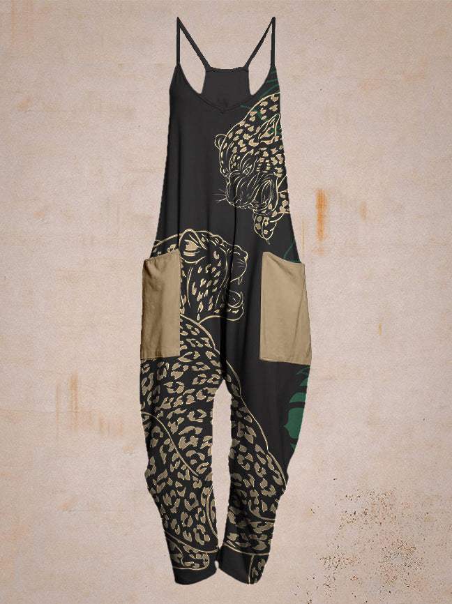 High Waist European And American Sports Straight Ladies Jumpsuit