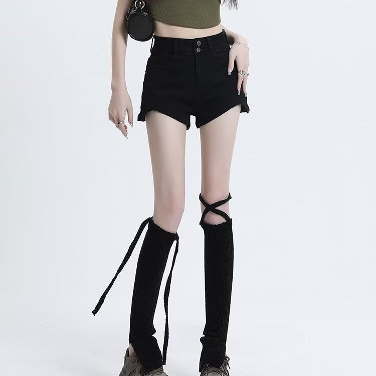Stylish Minimalist Casual Design Womens Denim Shorts
