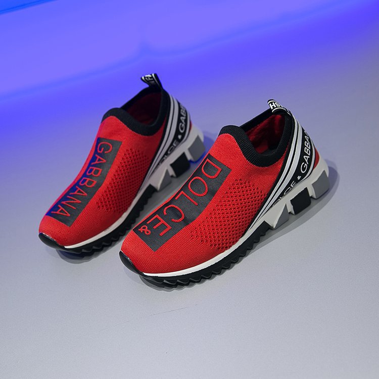 Fly-vævede, åndbare sneakers med rund tå