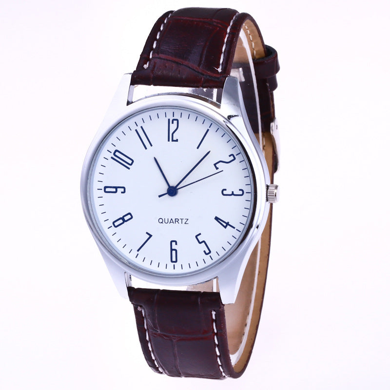 Twelve-digit face men's quartz watch