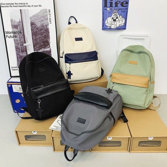 Large Capacity Color Blocking Student Bag