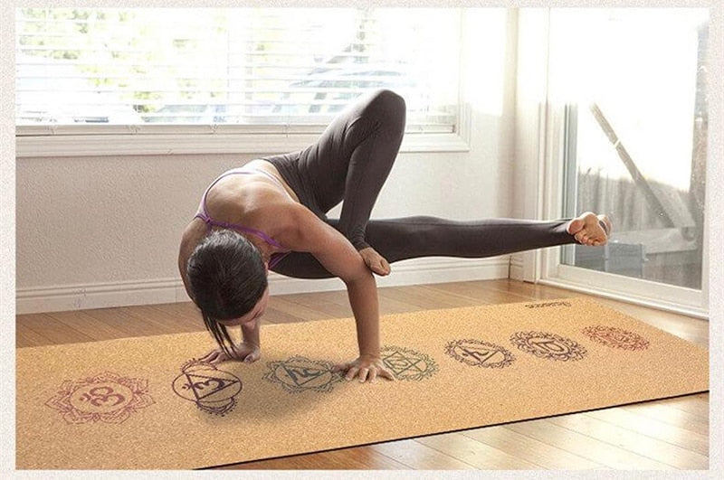 7 Chakra Yoga måtte af kork