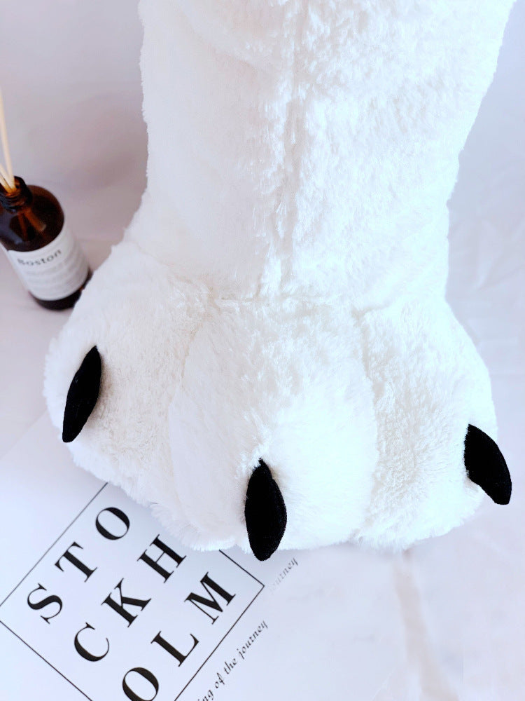 Super High Top Boots Plush Bear Paw Cotton Shoes
