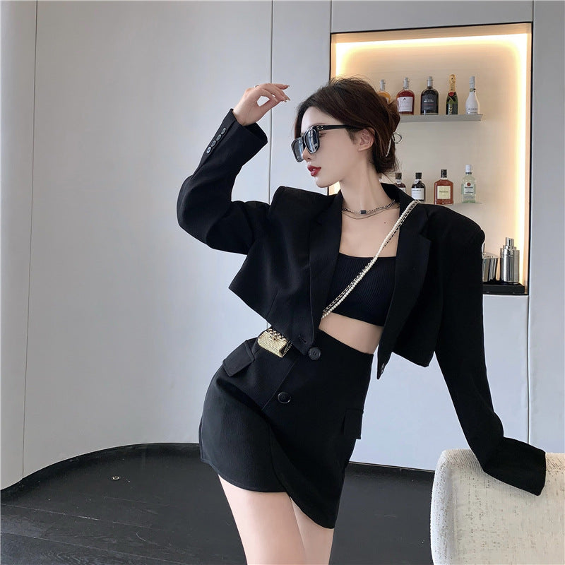 Long Sleeve Jacket Short Temperament Small Suit Fried Street Top