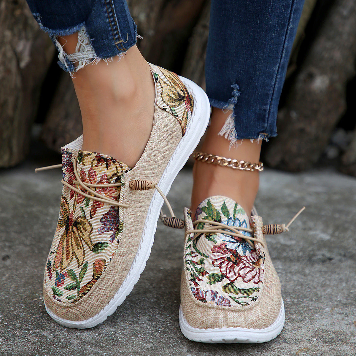Slip-on Casual Pumps Soft Bottom Old Beijing Cloth Shoes