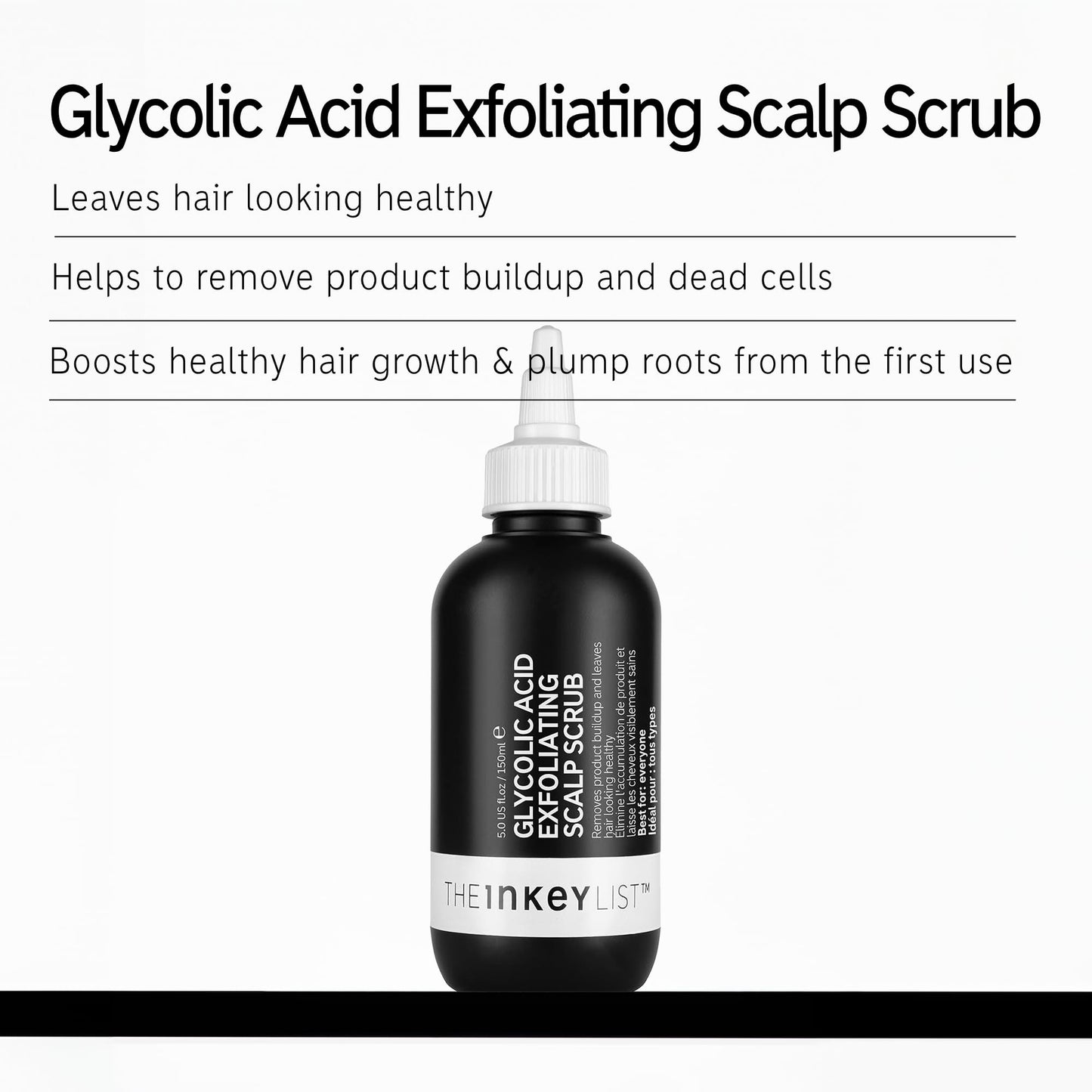 The INKEY List 7% Glykolsyra exfolierande hårbottenskrubb, 150 ml