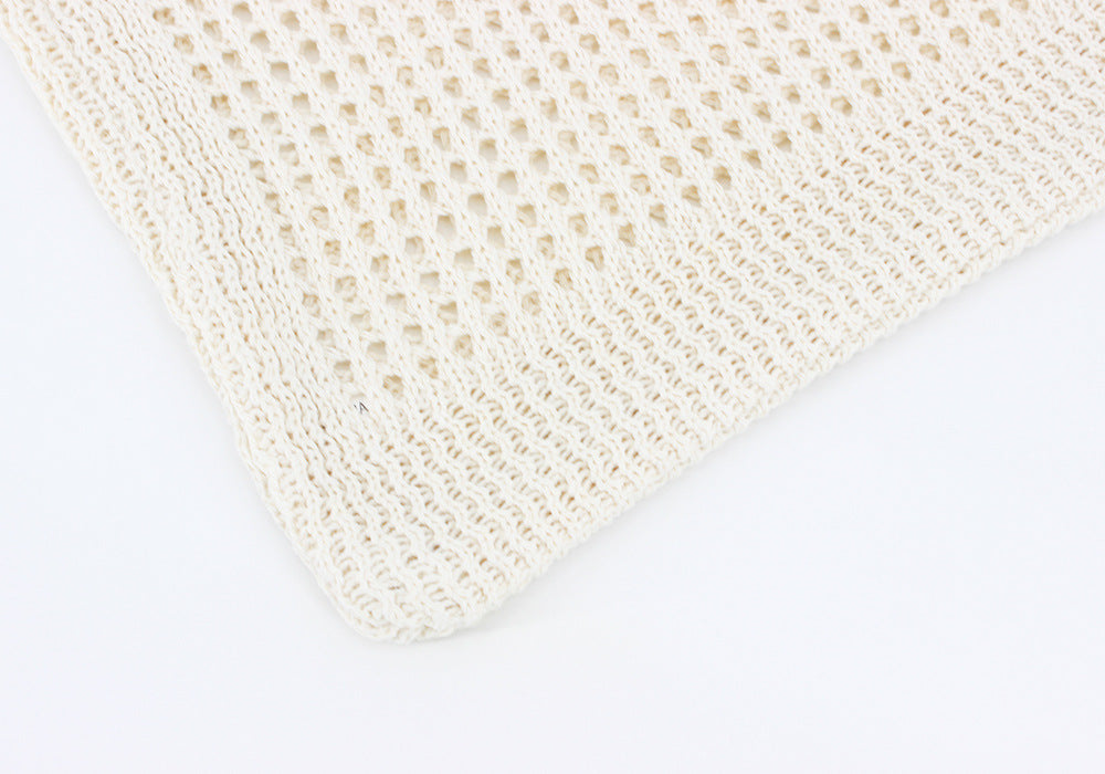 Hollow Out Niche Design Knitted Bag One Shoulder