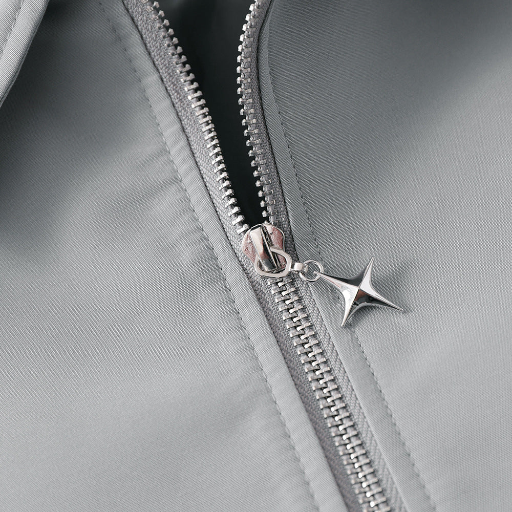 Men's Design Zipper Pocket Versatile Loose Jacket