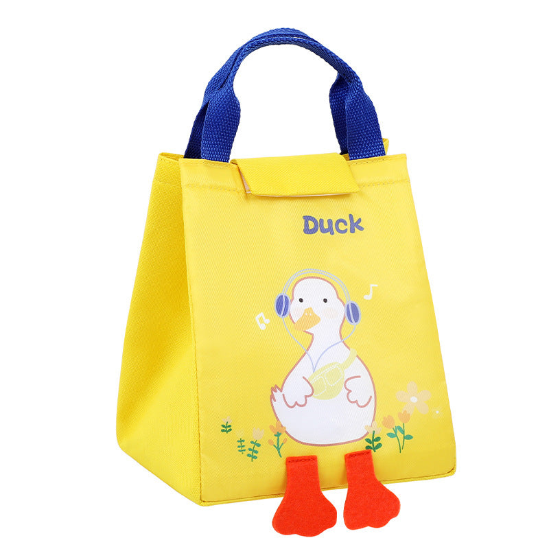 New Cartoon Student Lunch Bag Oxford Cloth Insulation