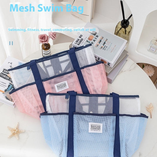 Mesh Cosmetic Large Capacity Bath Wash Beach Bag