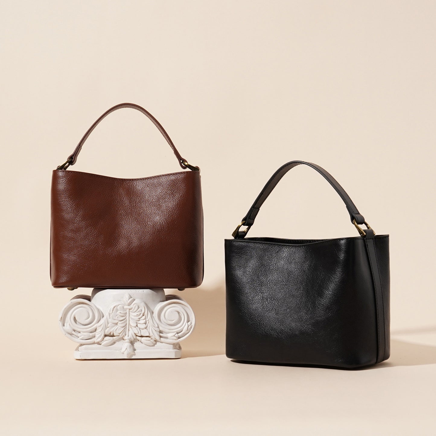 Cowhide Leather Vintage Casual All-matching Women's Shoulder Handbag