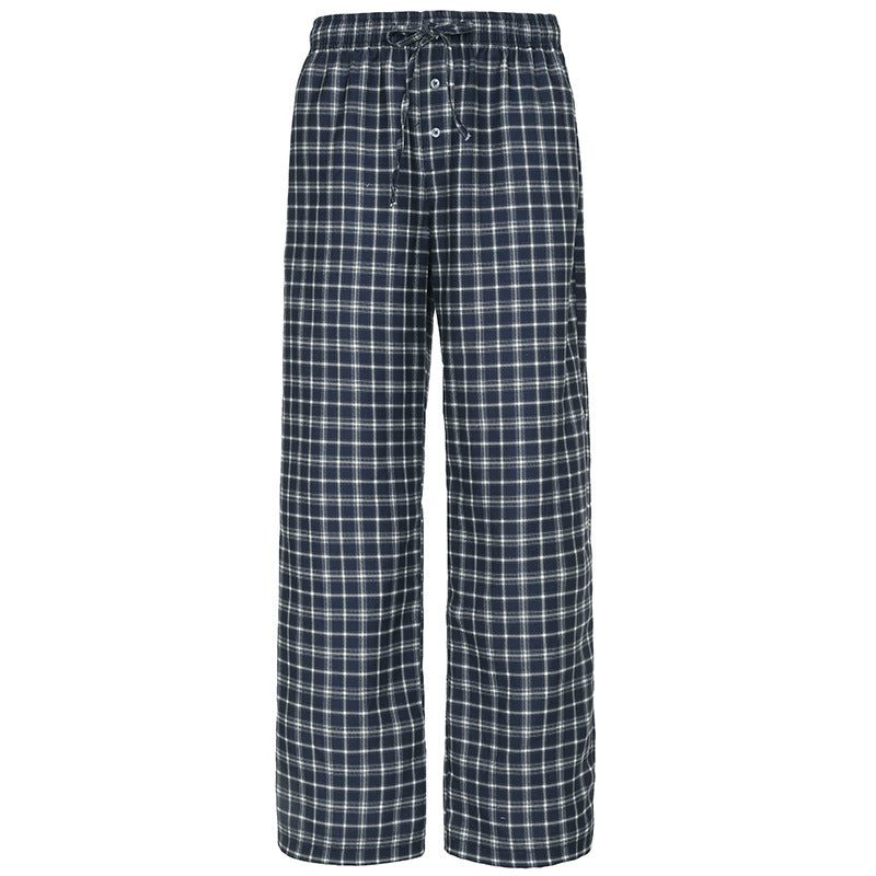 New Lace-up Button Casual Baggy Straight Trousers