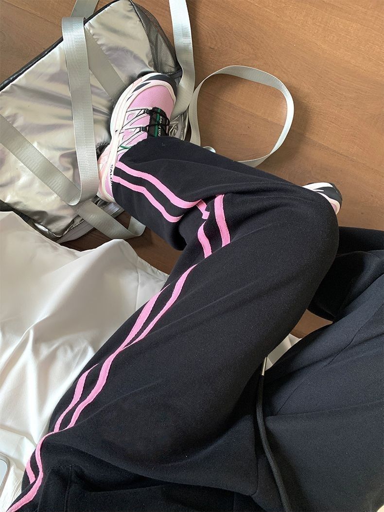 Women's Fashion Striped Casual Wide-leg Pants