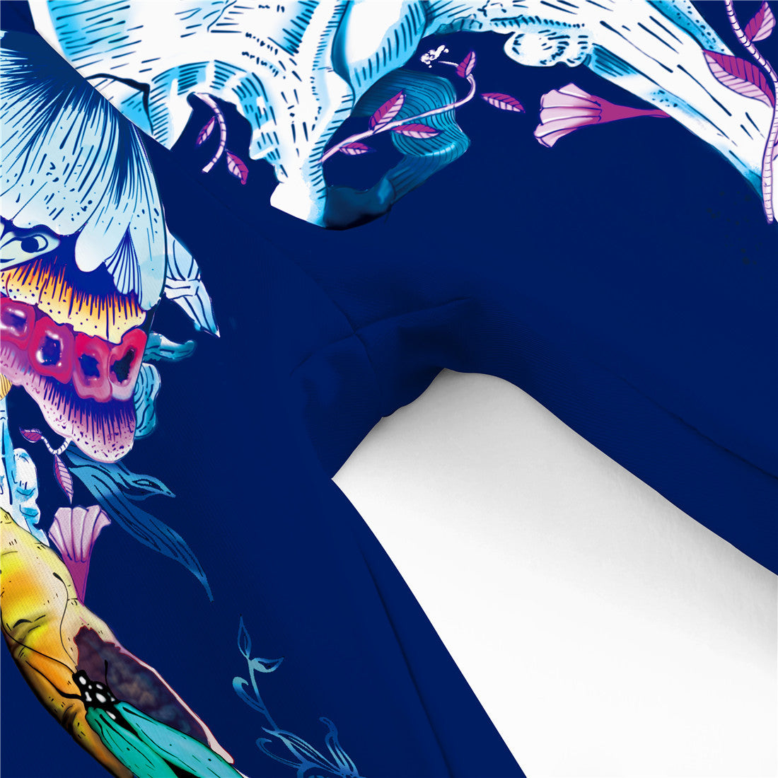 Punk Butterfly Skull Digital Printing Cropped Pants