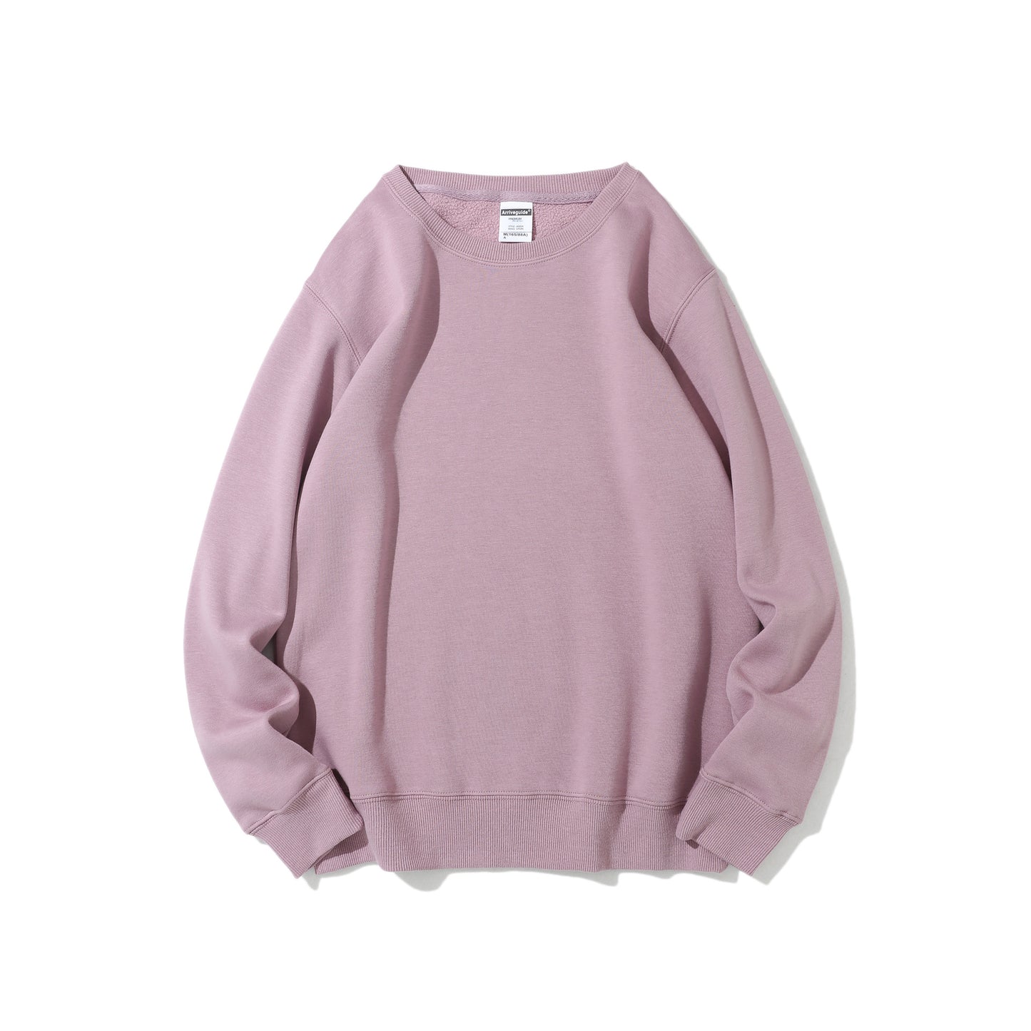 Polar Fleece Rund Hals Sweater Fleeceforet Let Board Candy Color Langærmet Tykket Frakke