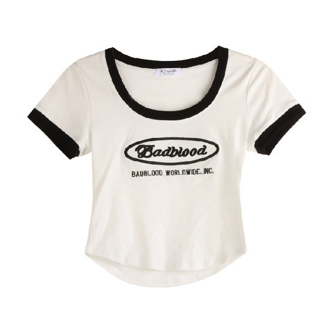 American-style Color-block, Slimming Cropped, Versatile Top
