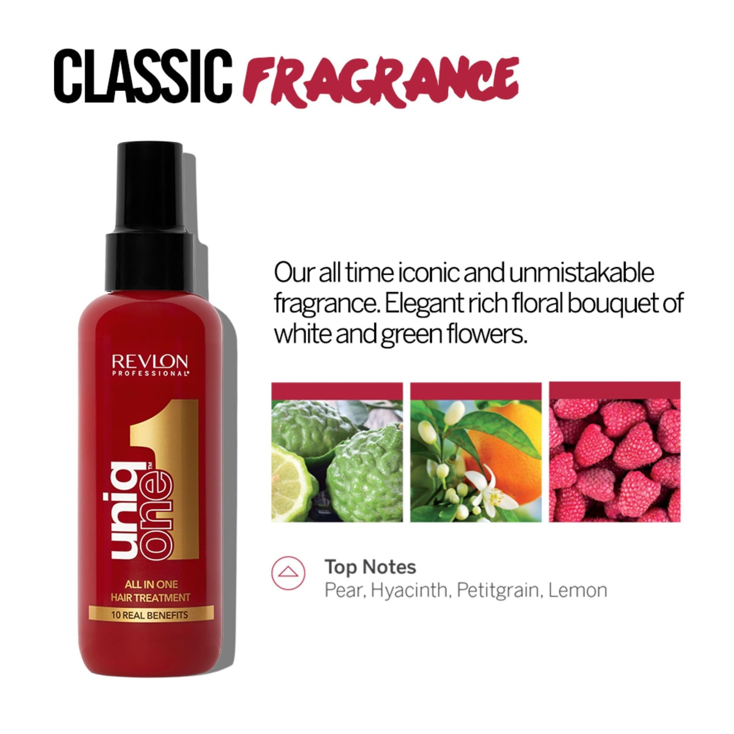 Revlon Professional UniqOne UniqOne UniqOne Thermal Hair Protector, fuktgivande leave-in hårspray, klassisk doft - 150 ml