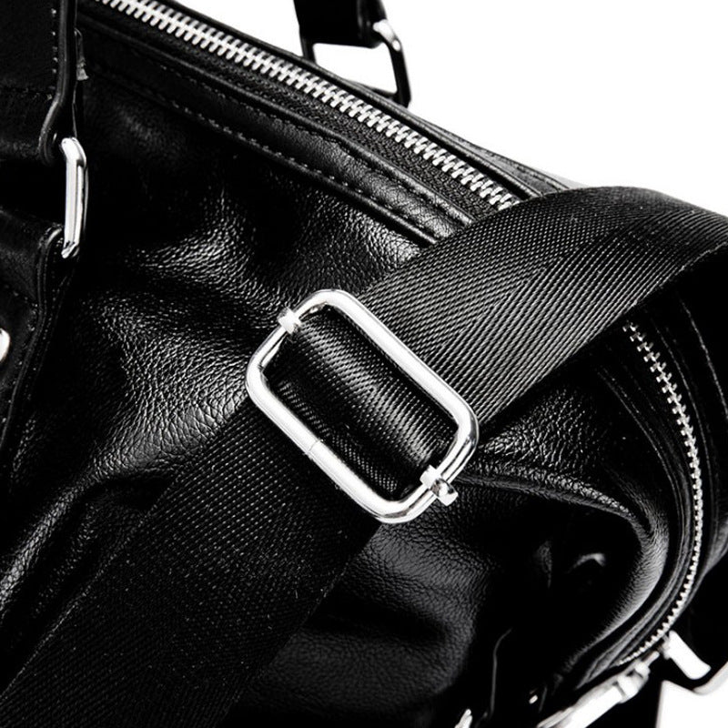 New Men's Trendy Waterproof Leather Fashion Personality Handbag