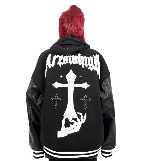 Letter Cross Towel Embroidered Baseball Jersey