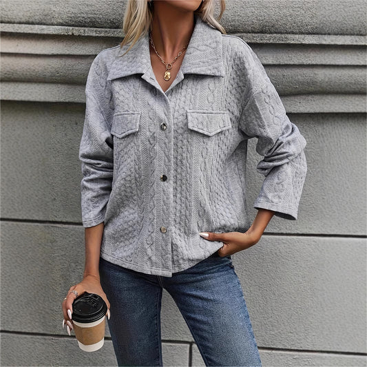 Pocket Button Casual Fashion Loose Jacket Coat