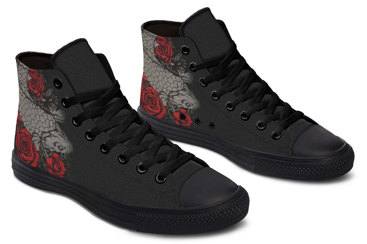 Printed Couple High-top Canvas Shoes