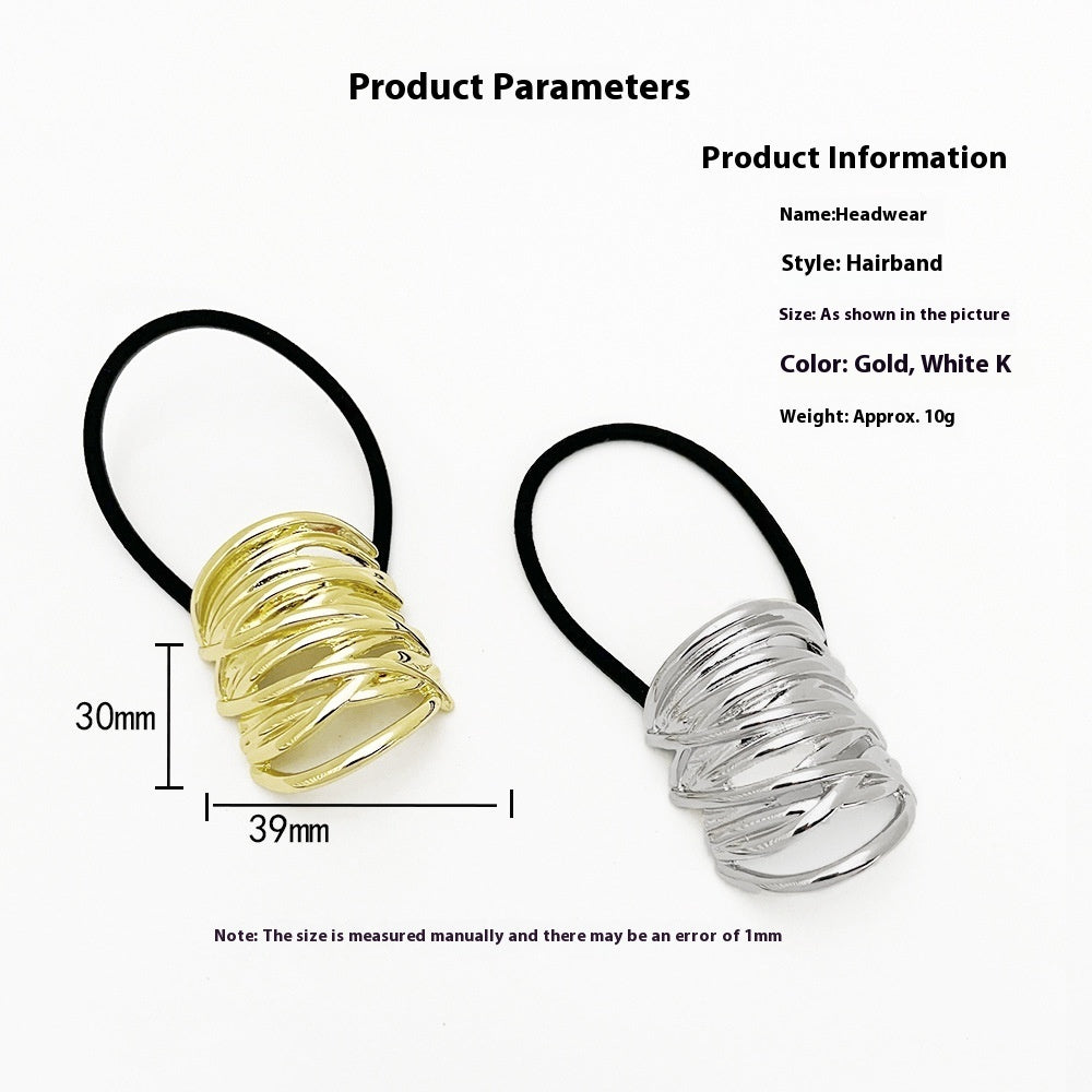 Metal Hair Accessories Hair Rope Cold Wind Ponytail Head Rope High Sense