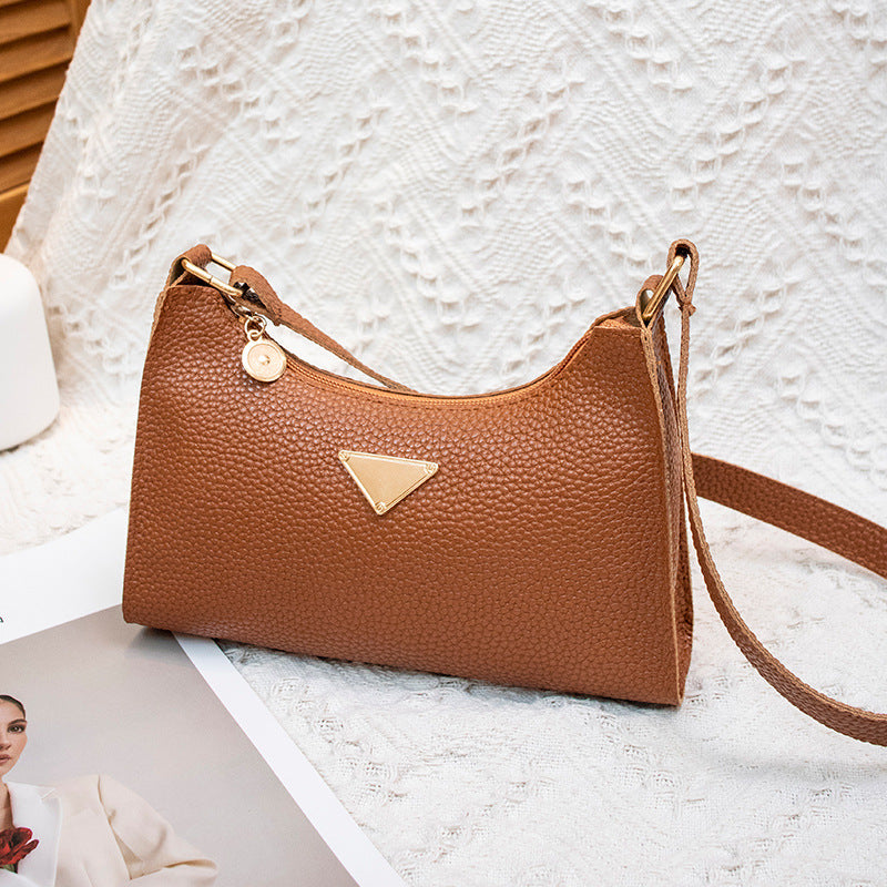Women's Fashion All-match Lychee Pattern Shoulder Bag