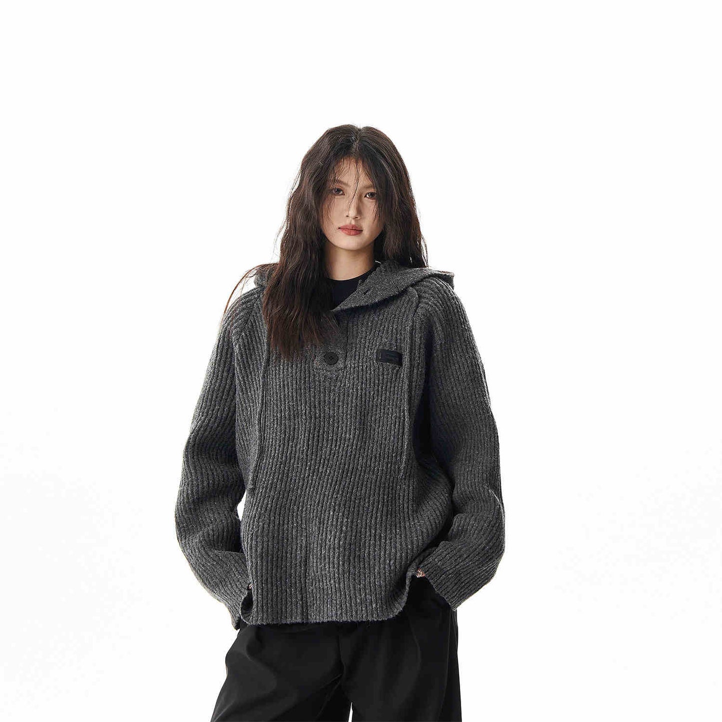 Loose Hooded Sweatshirt Coat Women's Sweater