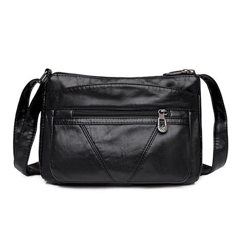 New Trendy One Shoulder Women's Soft Leather Messenger Bag