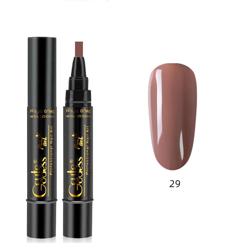 Nail Glue Pen 3 In 1   One-step Glue Phototherapy Plastic Nail Magnet Pen French Water Ripple Cat Eye Strong Magnet Pen DIY Manicure Tool Pen