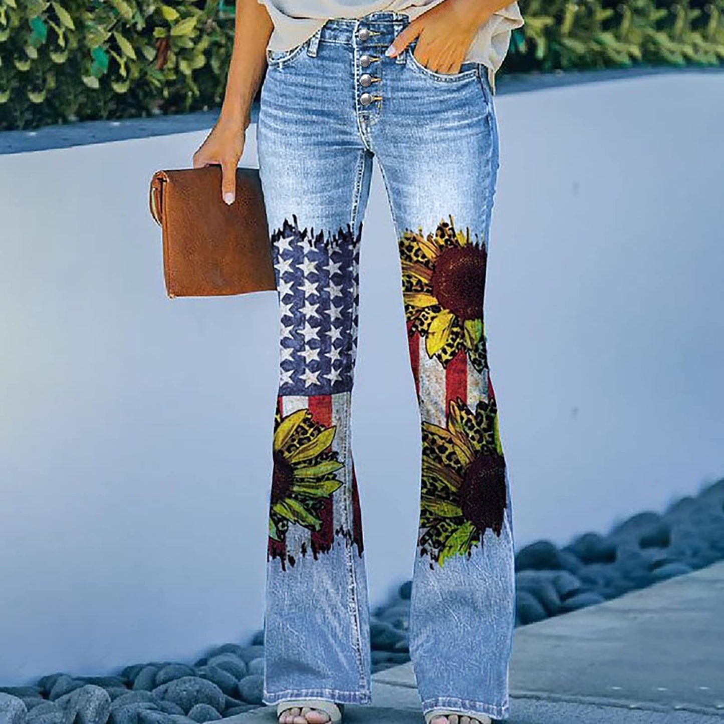 Street Hipster Women's 3D Printed Wide-leg Pants Casual Trousers