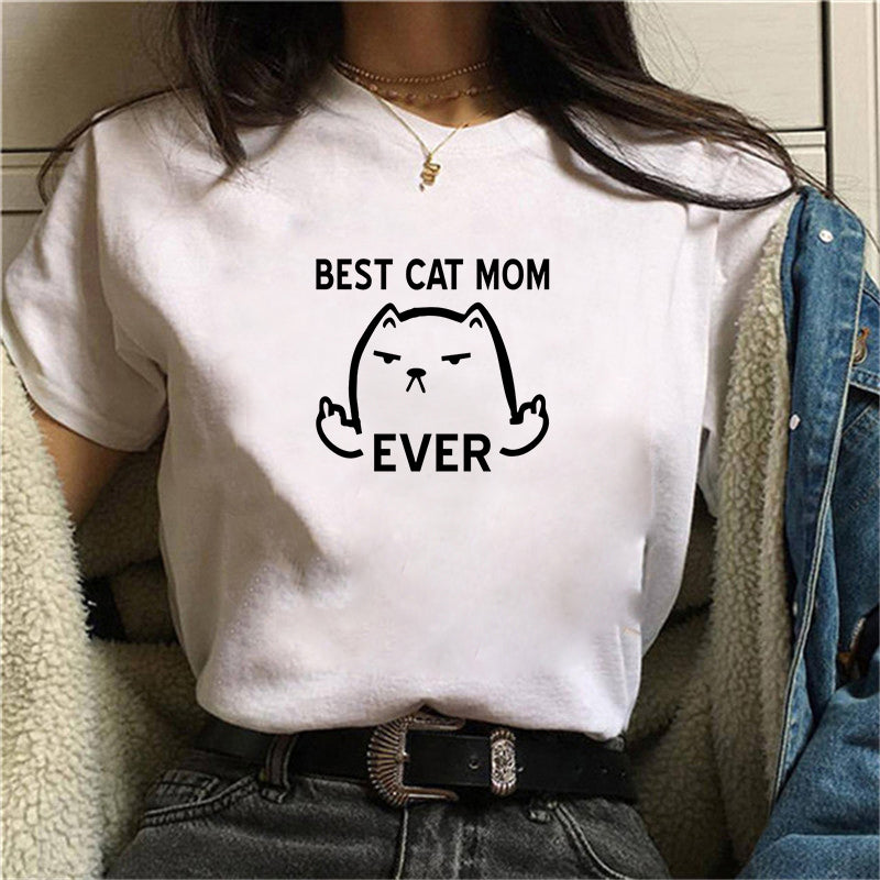 Western-style Loose Couple's Parent-child T-shirt