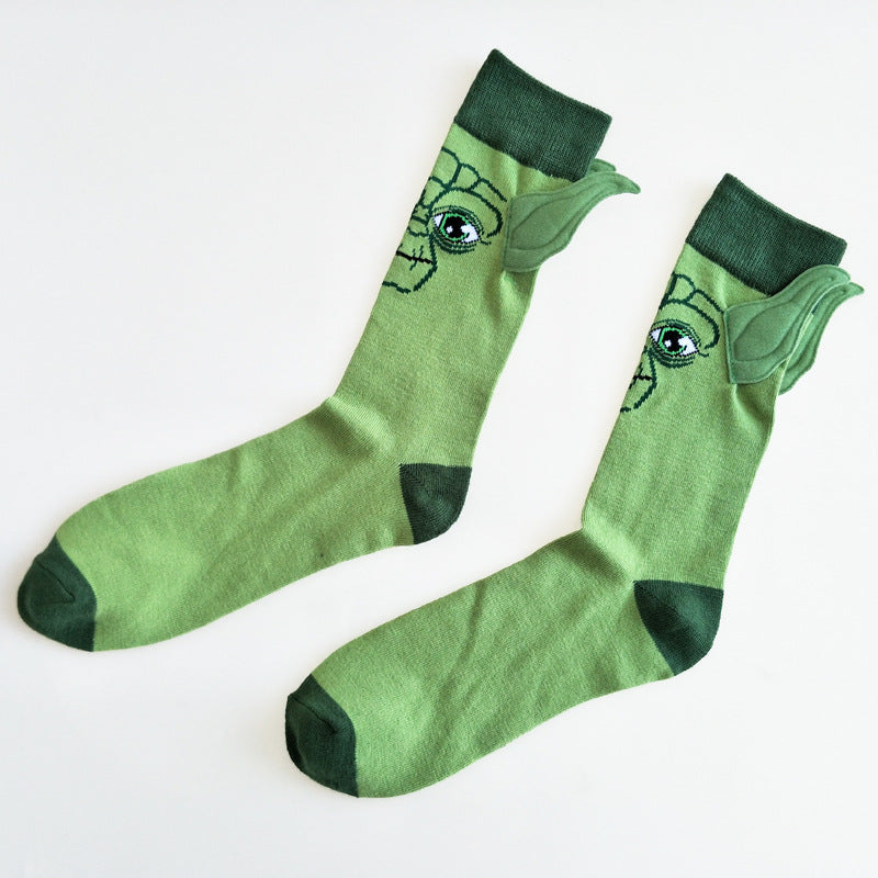 Ear Cartoon Yoda Master Men's Sports Socks