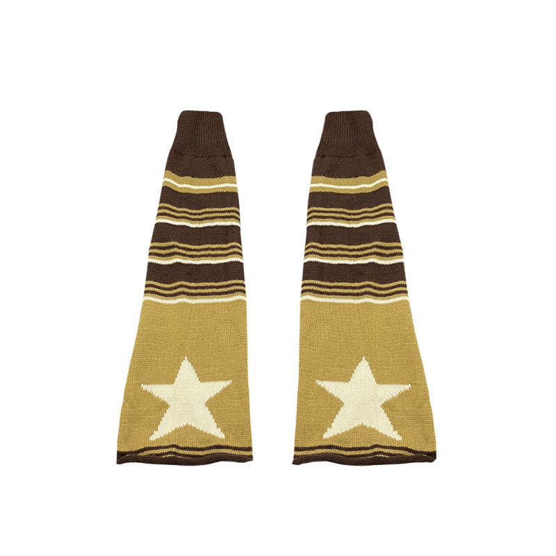 Striped XINGX Maillard Style Brown Double-sided Speaker Foot Sock