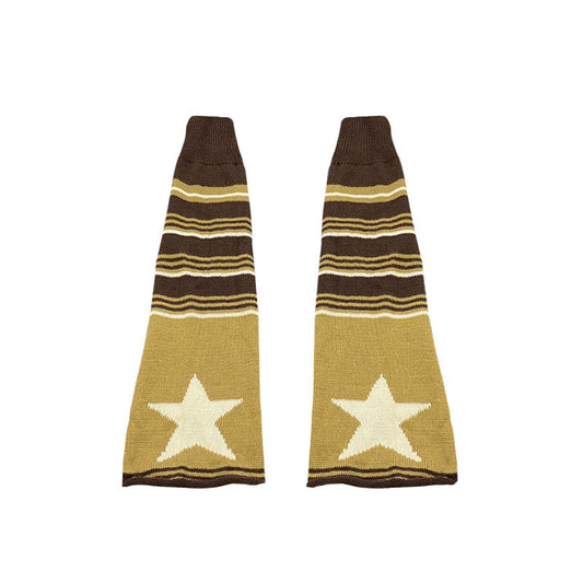Striped XINGX Maillard Style Brown Double-sided Speaker Foot Sock