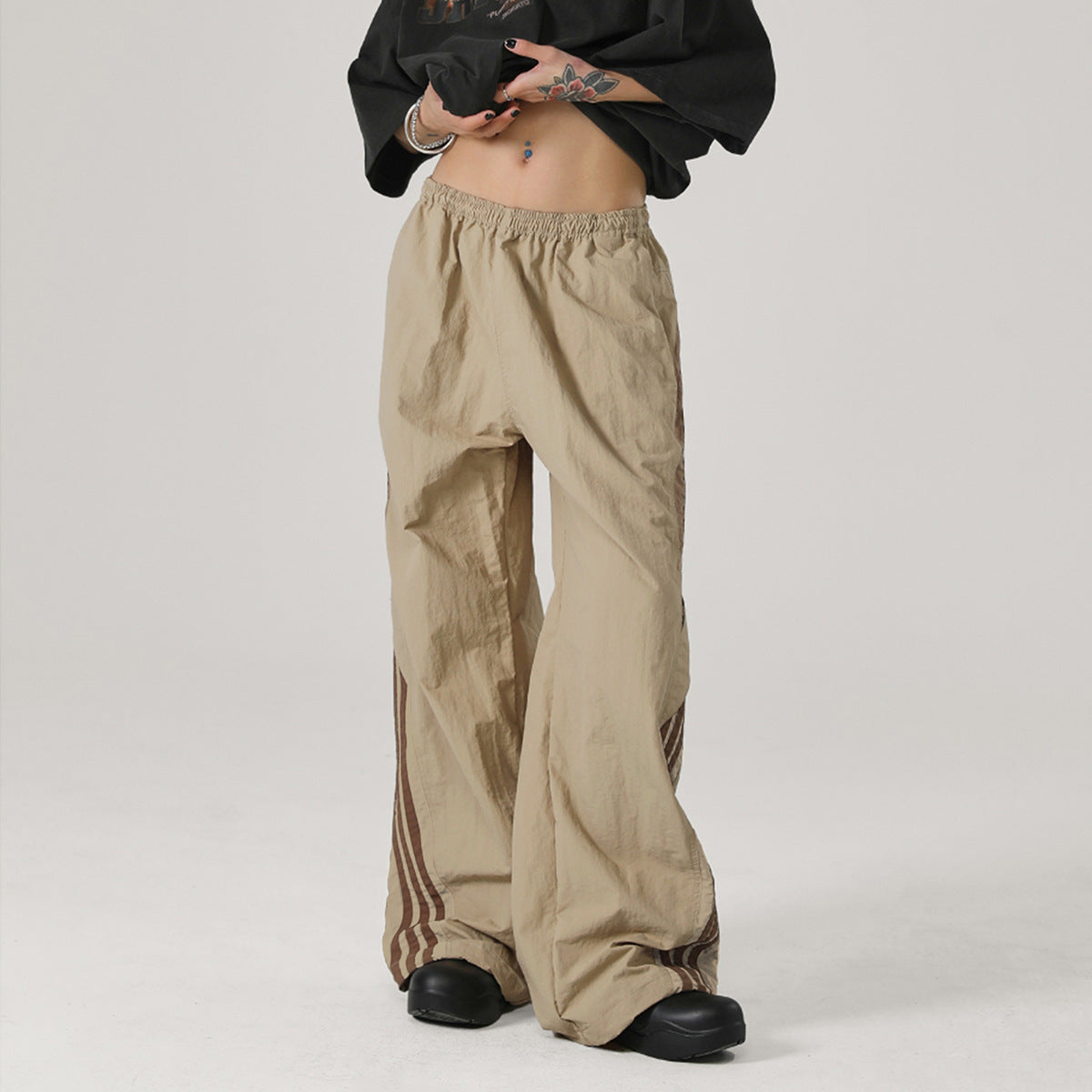 American Retro Casual Pants Quick-drying Ice Feeling Paratrooper Pants