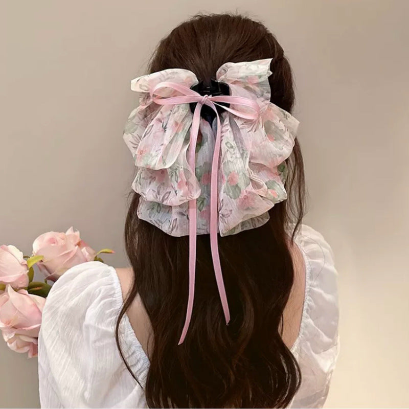 Super-fairy Floral Starry Bow Ribbon Grip High Sense
