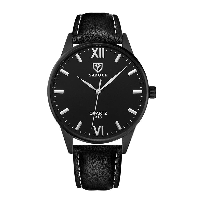 Waterproof business soft belt quartz watch