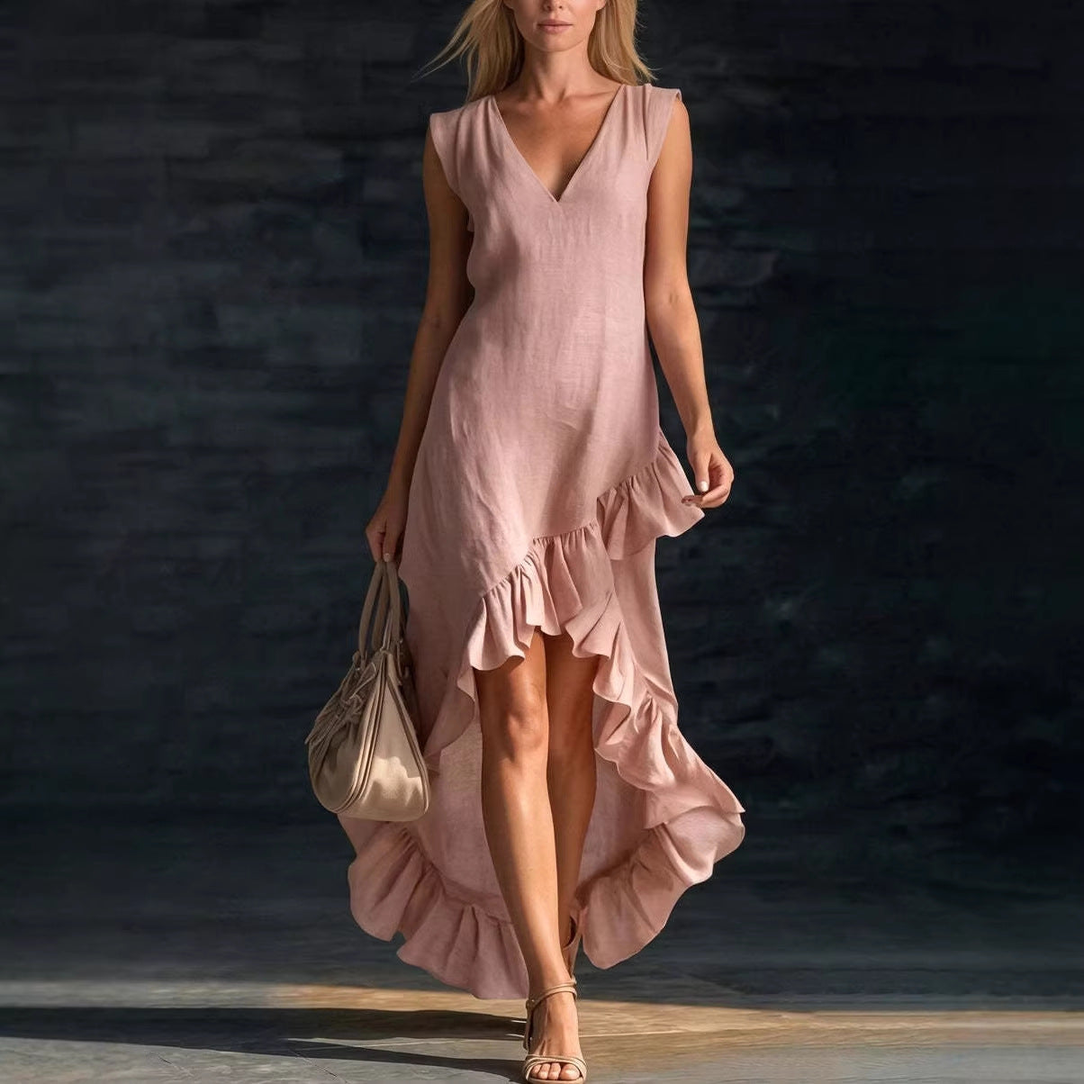 New Cotton-linen Long Dress For Women