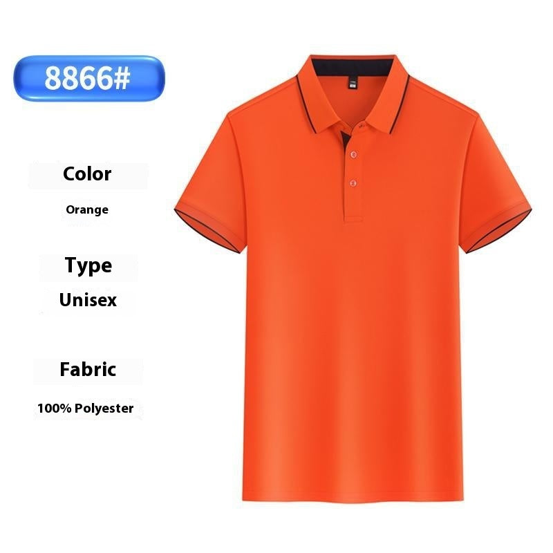 Summer Ice Silk Overalls Polo Shirt