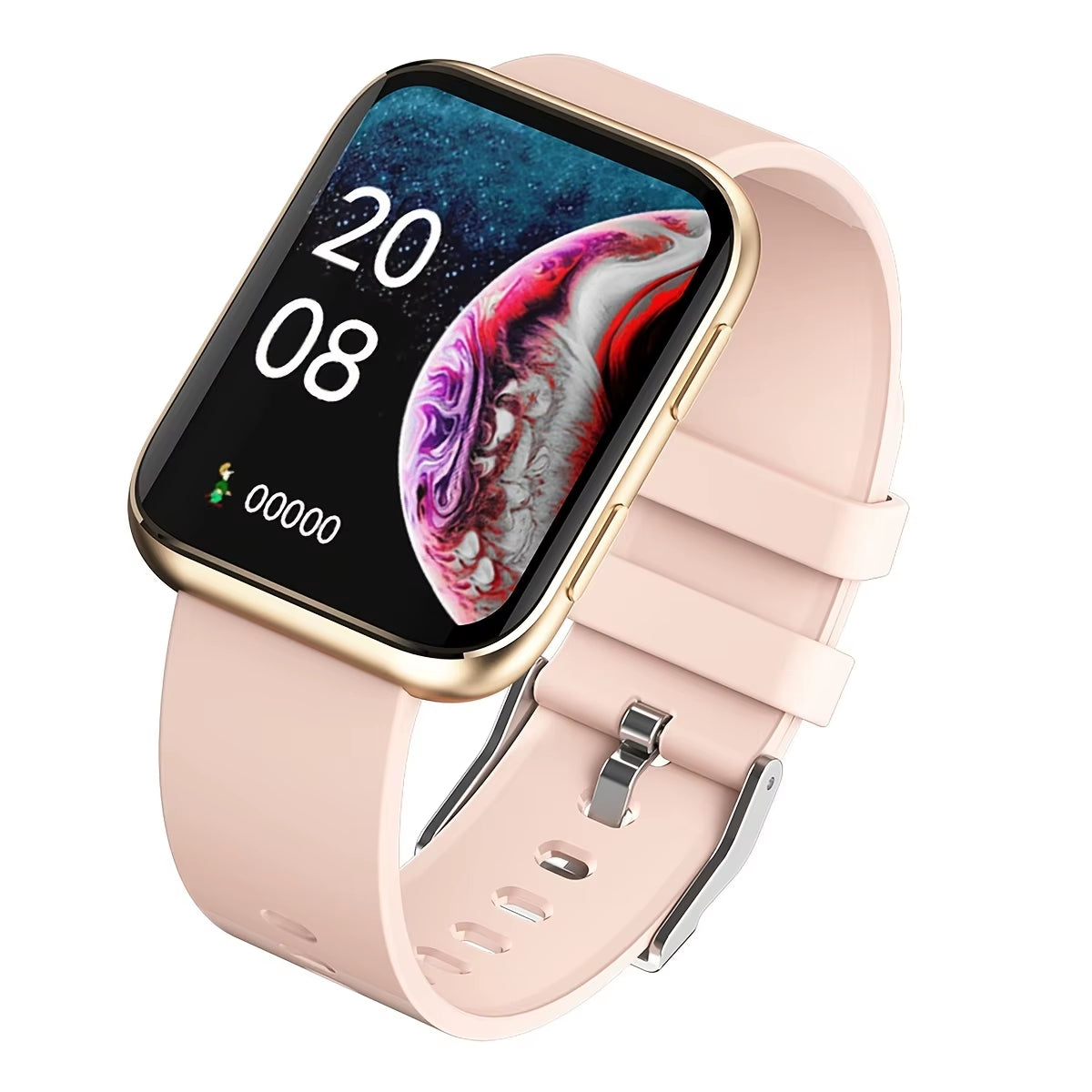 Waterproof Curved Screen Smart Watch with Heart Rate Monitoring and Multiple Sports Modes for Swimming