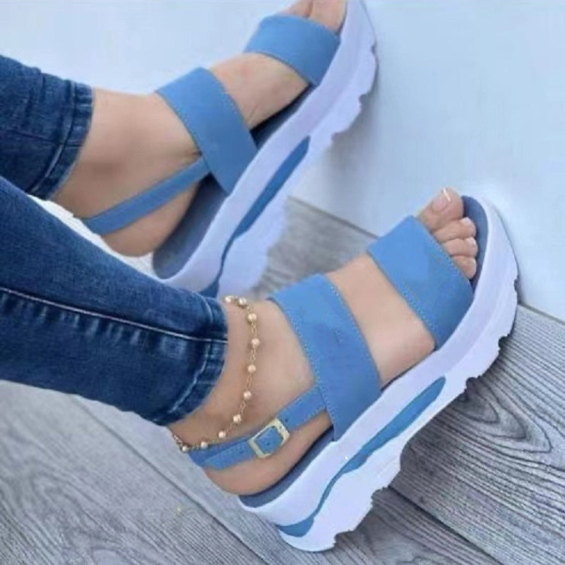 Damesko Casual Spænde Plateau Sandaler Sommer Mode