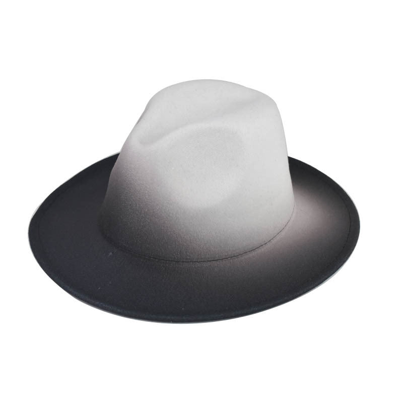Men's And Women's Double-sided Tie-dye Gradient Fashion Jazz Hat
