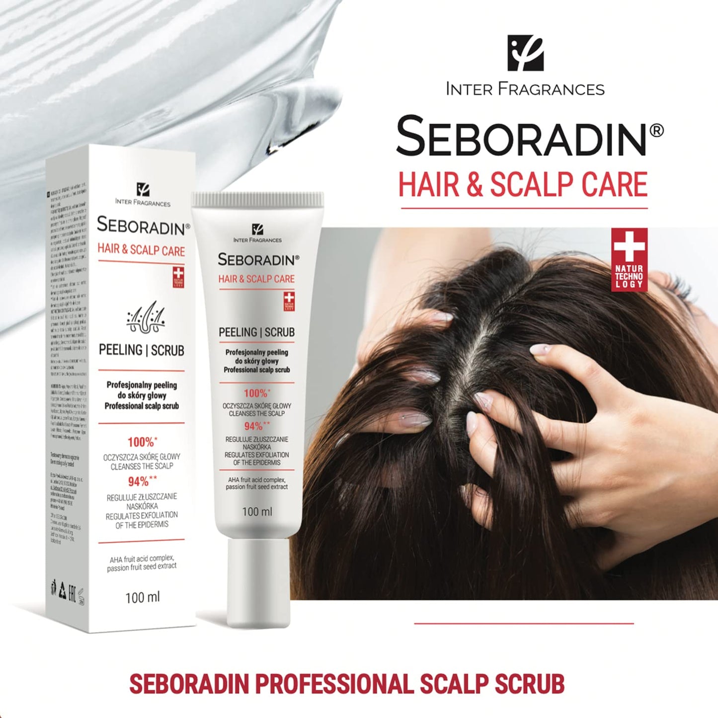 Seboradin Enzymatisk Peeling Hårskrubb Hudskrubb Skalning Fruktsyra För Svagt Och Känsligt Fet Hår Exfolierande Behandling För Huden 100 ml