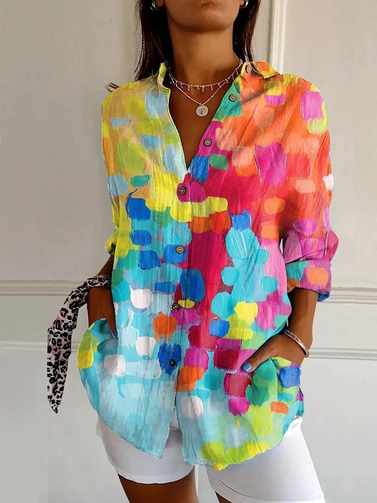 Digital Printing Long Sleeve Shirt Top 3D