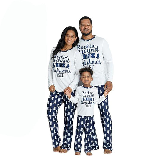 Fashion Printed Long-Sleeved Casual Parent-Child Suit