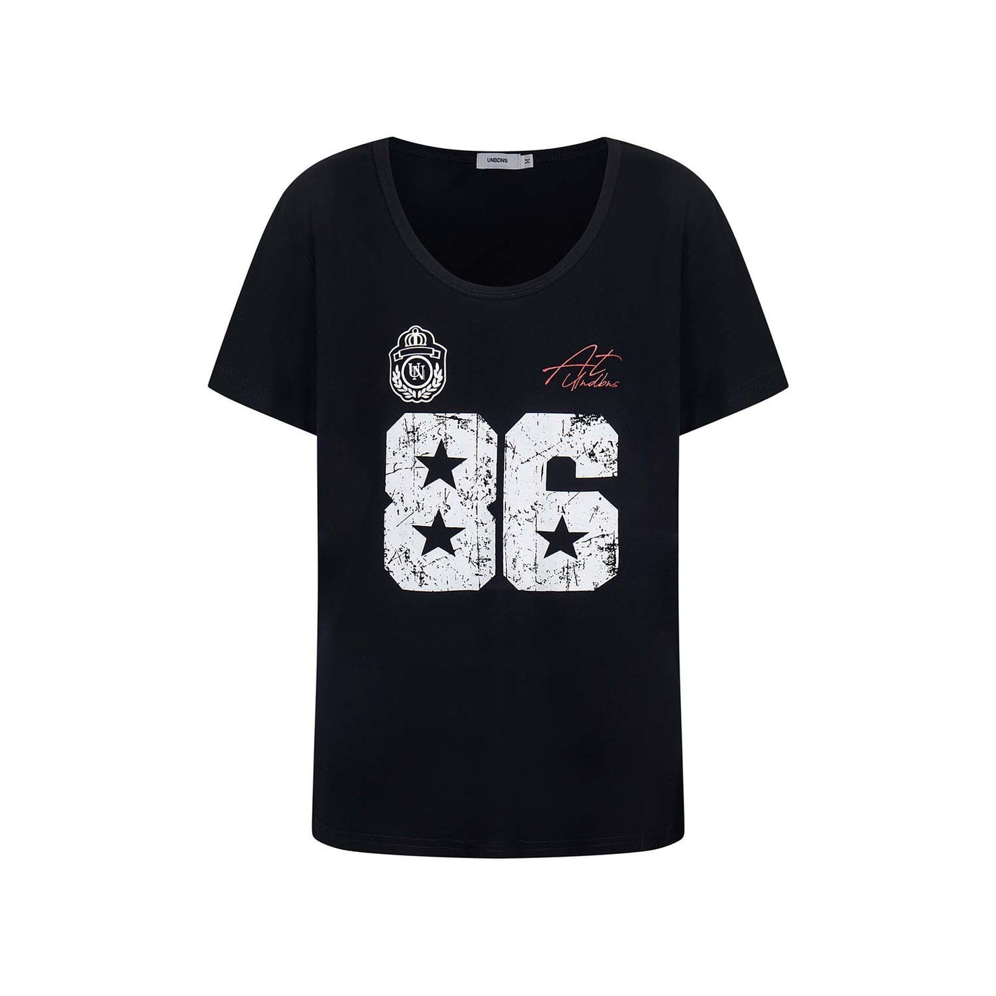 American Hot Girl Printed V-neck Shoulder Short Sleeve